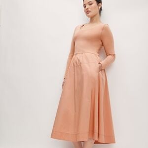 Everlane The Long Sleeve Riviera Dress Nwt